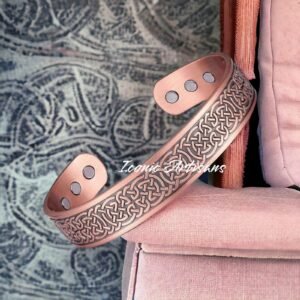 Pure Copper Magnetic Bracelet – Classic Celtic Weave Design