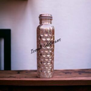 Pure Copper Water Bottle with Daimond Hammer