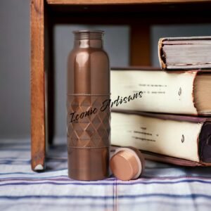 Pure Copper Water Bottle with Antique