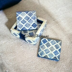 Bone Inlay Coaster Sets