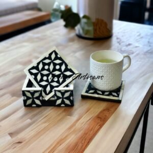 Bone Inlay Coaster Sets