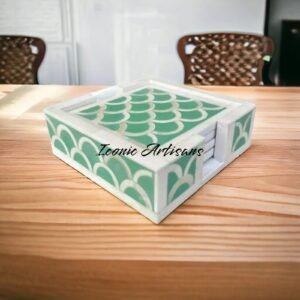 Bone Inlay Coaster Sets