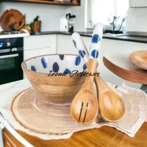 Wooden Enamel Serving Bowl sets