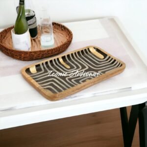 Wooden Enamel Serving Platters