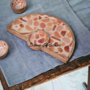 Wooden Enamel Serving Platters