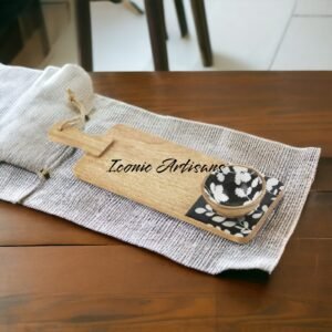 Wooden Enamel Serving Platters