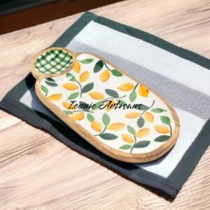Wooden Enamel Serving Platters
