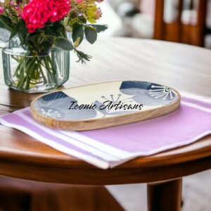 Wooden Enamel Serving Platters