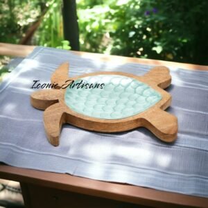 Wooden Enamel Serving Platters