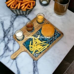 Wooden Enamel Serving Platters