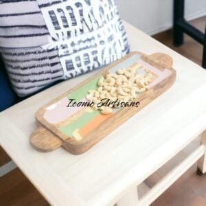 Wooden Enamel Serving Platters