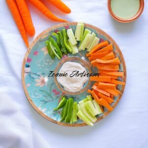 Wooden Enamel Serving Platters