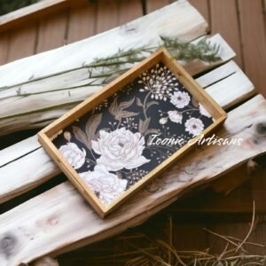 Wooden Serving Enamel Poster Trays