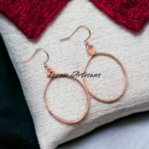 Minimalist Handcrafted Copper Hoop Earrings