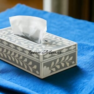 Bone Inlay Tissue Box