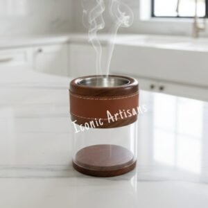 Elegant Wood & Acrylic Bakhoor Burner Collection - Luxury Wood, & Leather Mabkhara