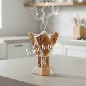 Elegent Handicrafted  Luxury wood & Resin Bakhoor Incense Burners Beautiful Diffusion of Fragrance